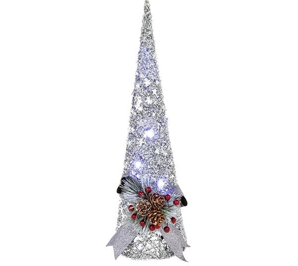 Festive LED Cone Tree - Silver