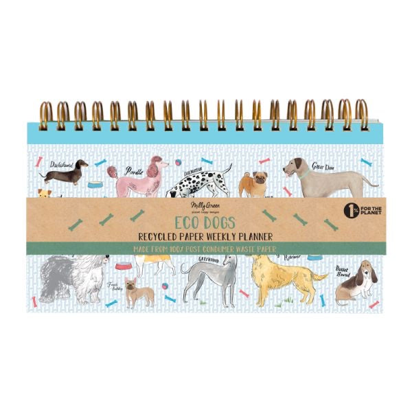 Debonair Dogs Hardback Spiral Weekly Planner