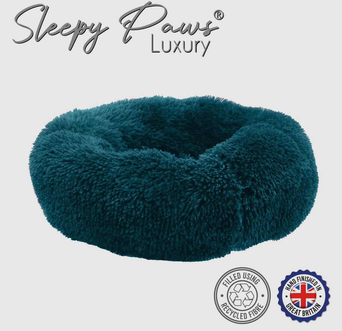 Ancol Teal Plush Donut Bed - Large