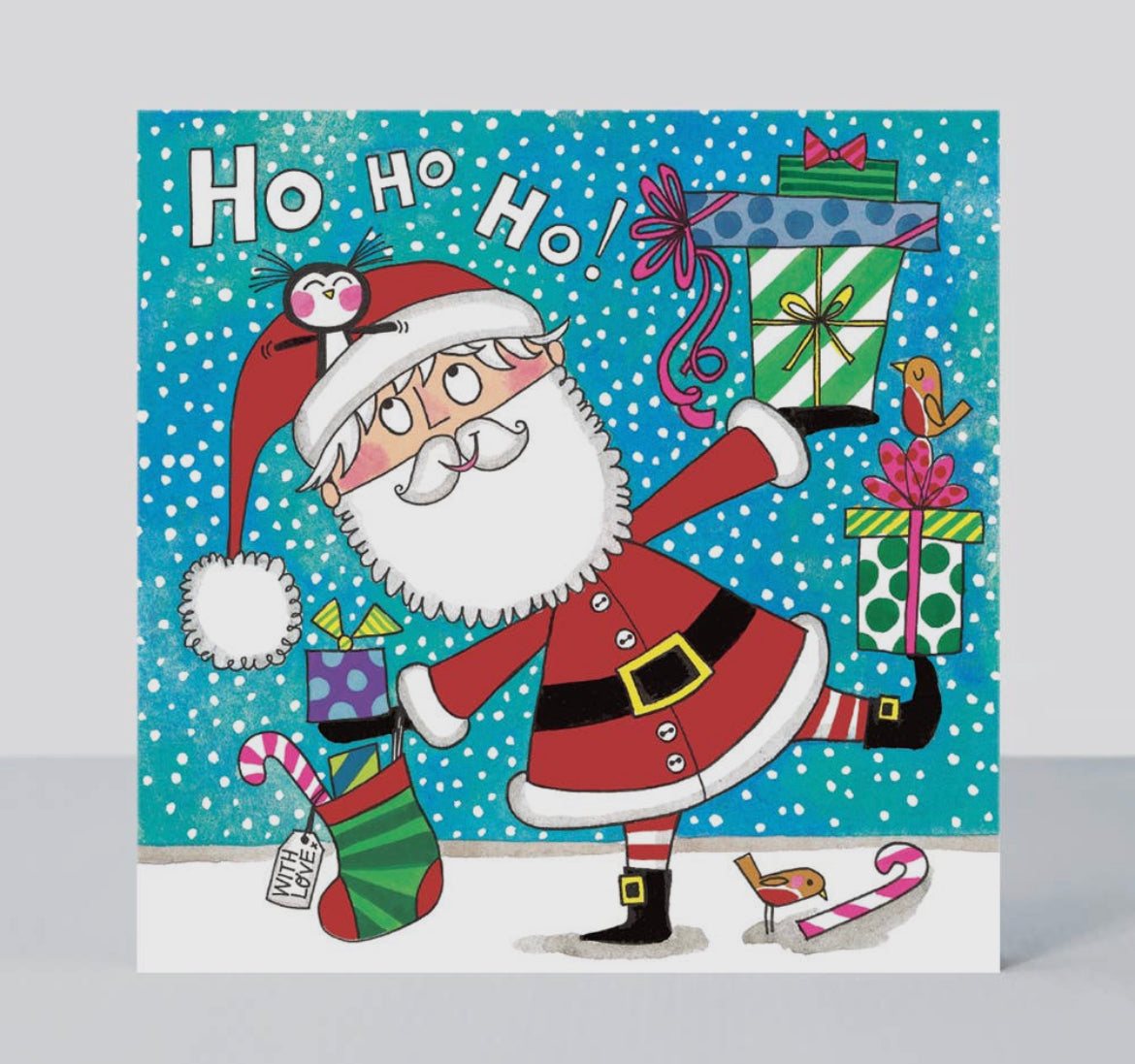 Christmas Jigsaw Card - Santa Ho Ho Ho