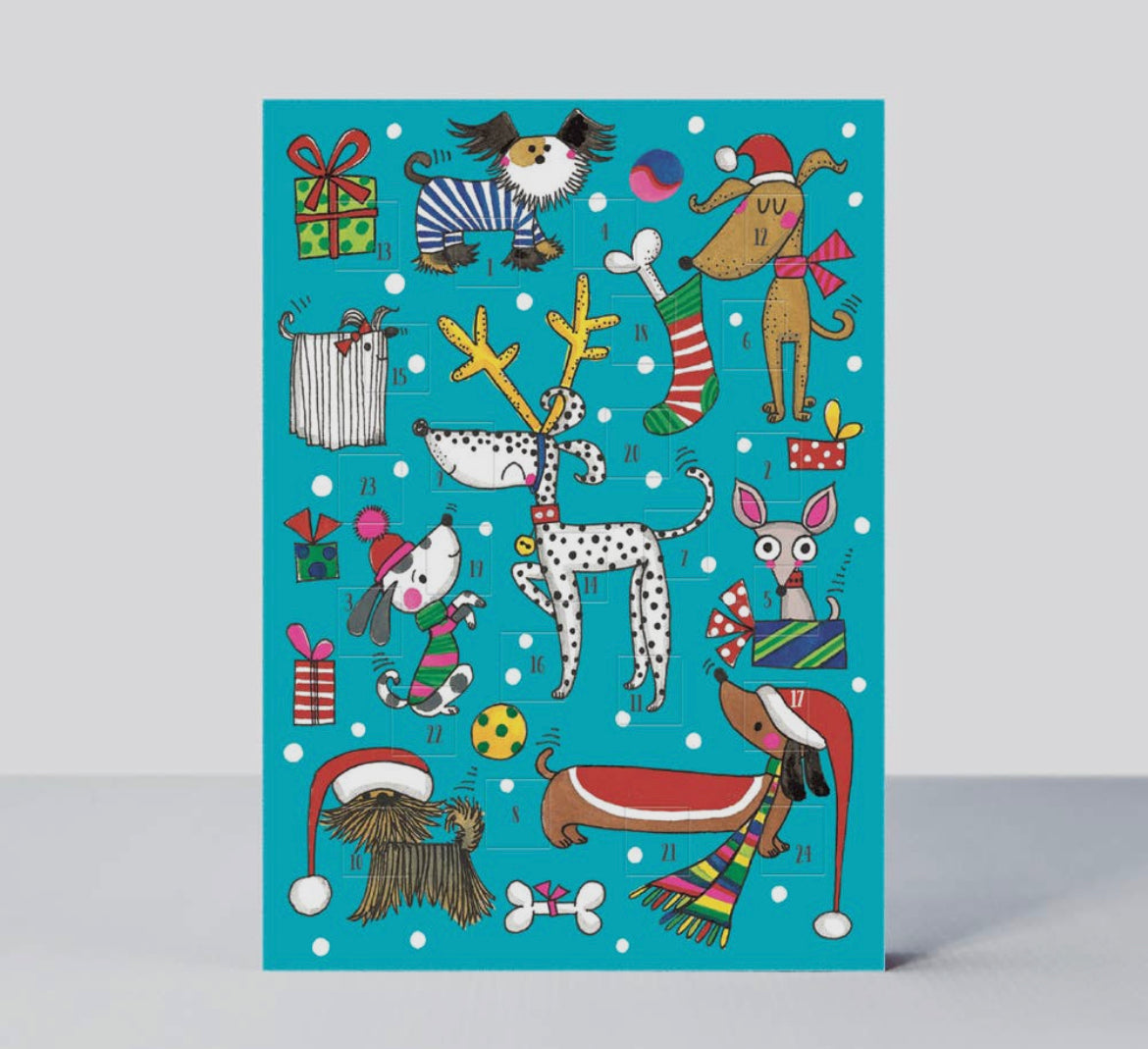 Advent Calendar Card - Christmas Dogs
