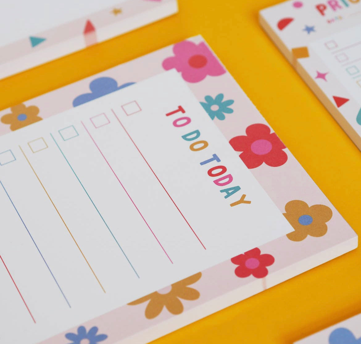 To Do List Floral Notepad