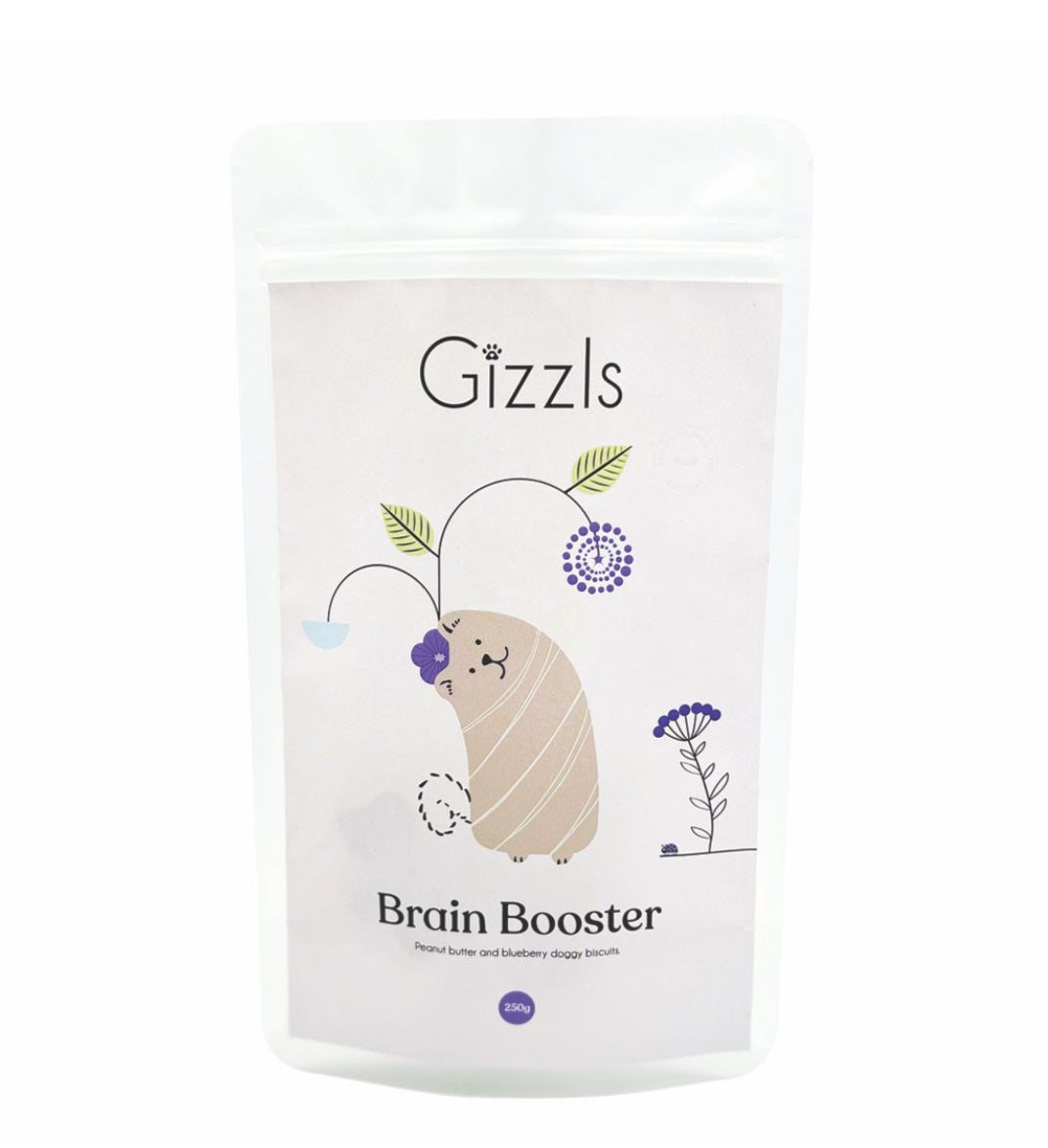 Gizzls Peanut Butter And Blueberry Dog Treats 200g
