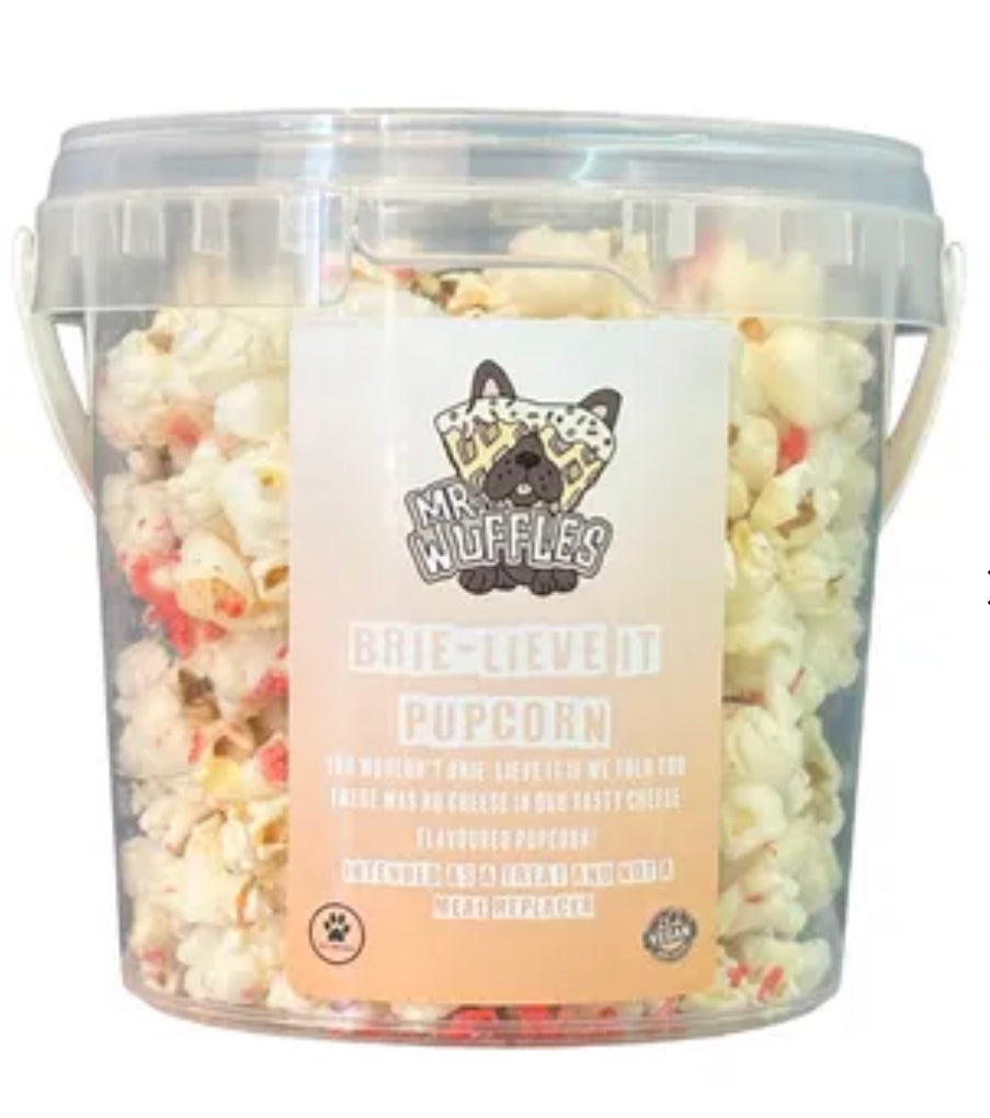 Mr WUFFles Brie-Lieve It WUFFcorn Cheese Dog Treat - Popcorn for Dogs