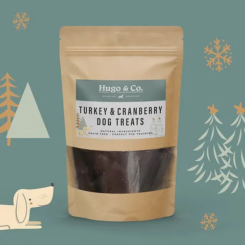 Hugo And Co Treats - Christmas Turkey & Cranberry Dog Treats