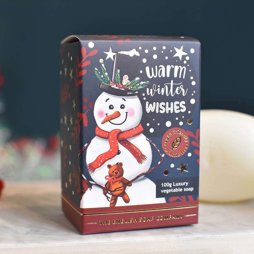 The English Soap Company Christmas Snowman Mini Soap