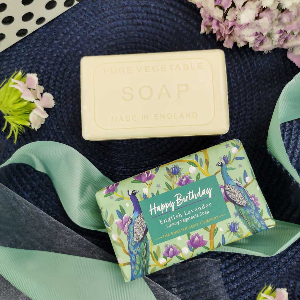English Soap Company English Lavender Happy Birthday Soap