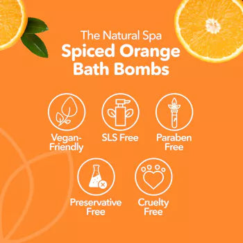 The Natural Spa Spiced Orange Bath Bomb - Pack Of Three