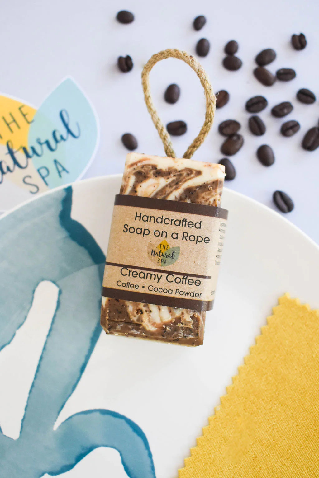 The Natural Spa Soap On A Rope - Creamy Coffee