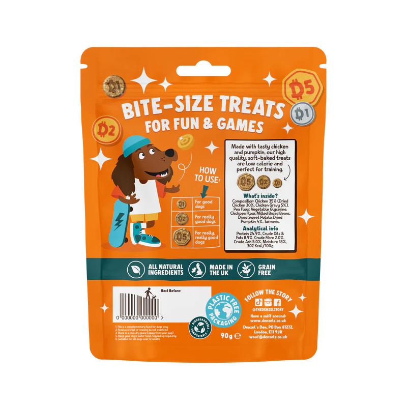 Denzel’s Coins - Chicken And Pumpkin Dog Treats