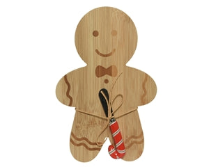 Festive Gingerbread Man Bamboo Chopping Board