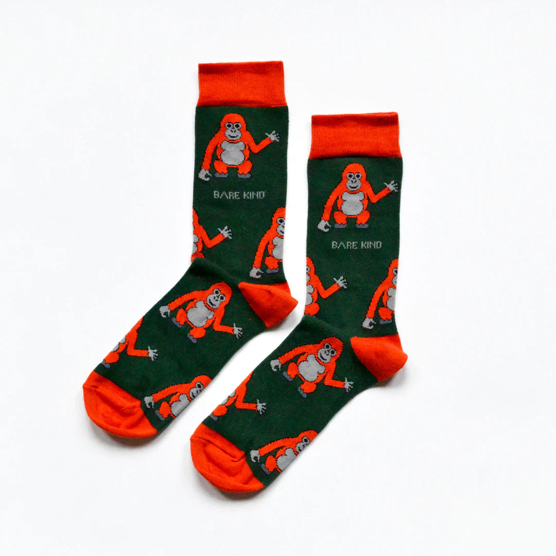 Bare Kind Bamboo Socks - Orangutans