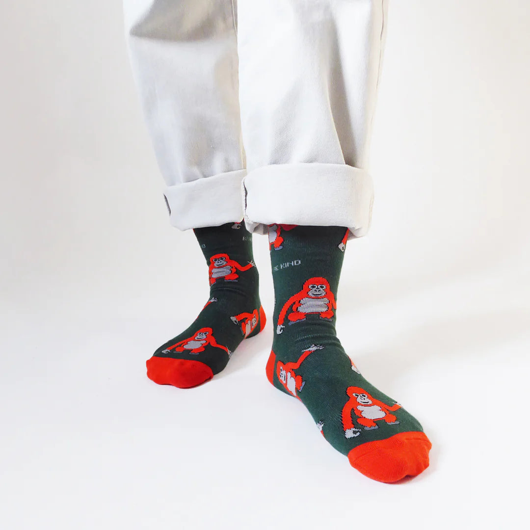 Bare Kind Bamboo Socks - Orangutans