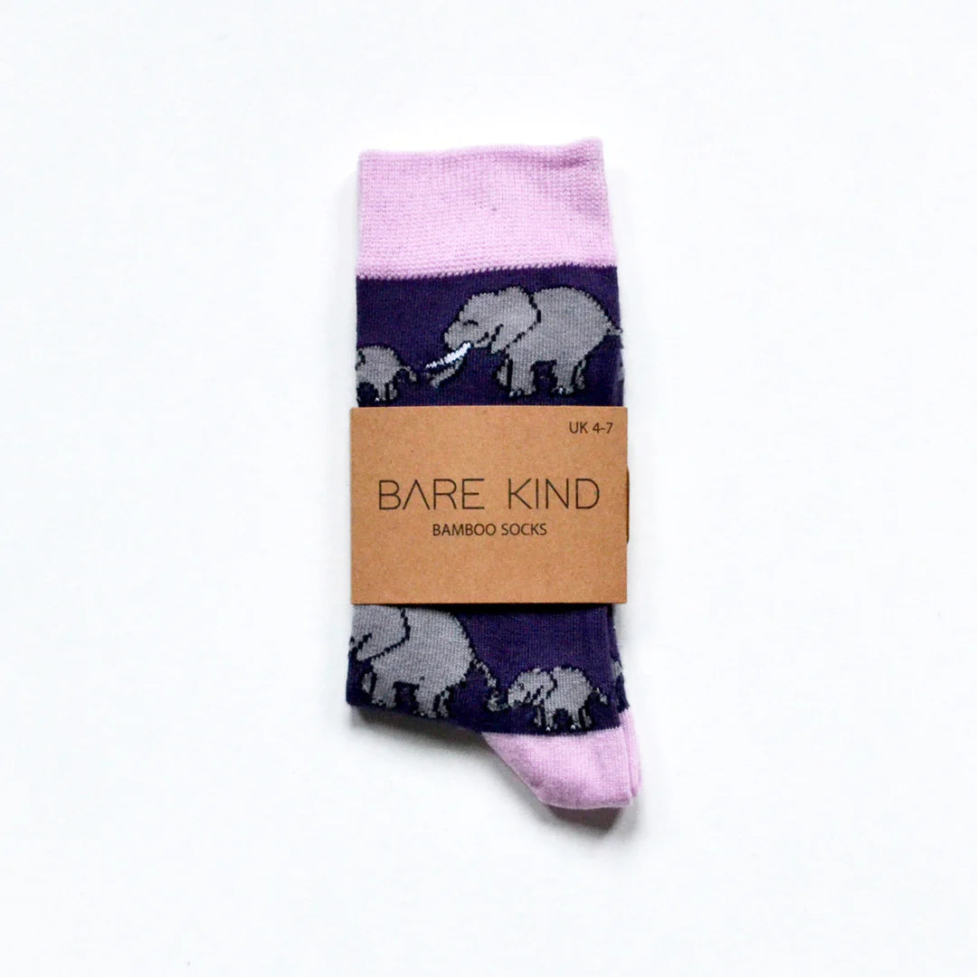 Bare Kind Bamboo Socks - Elephants