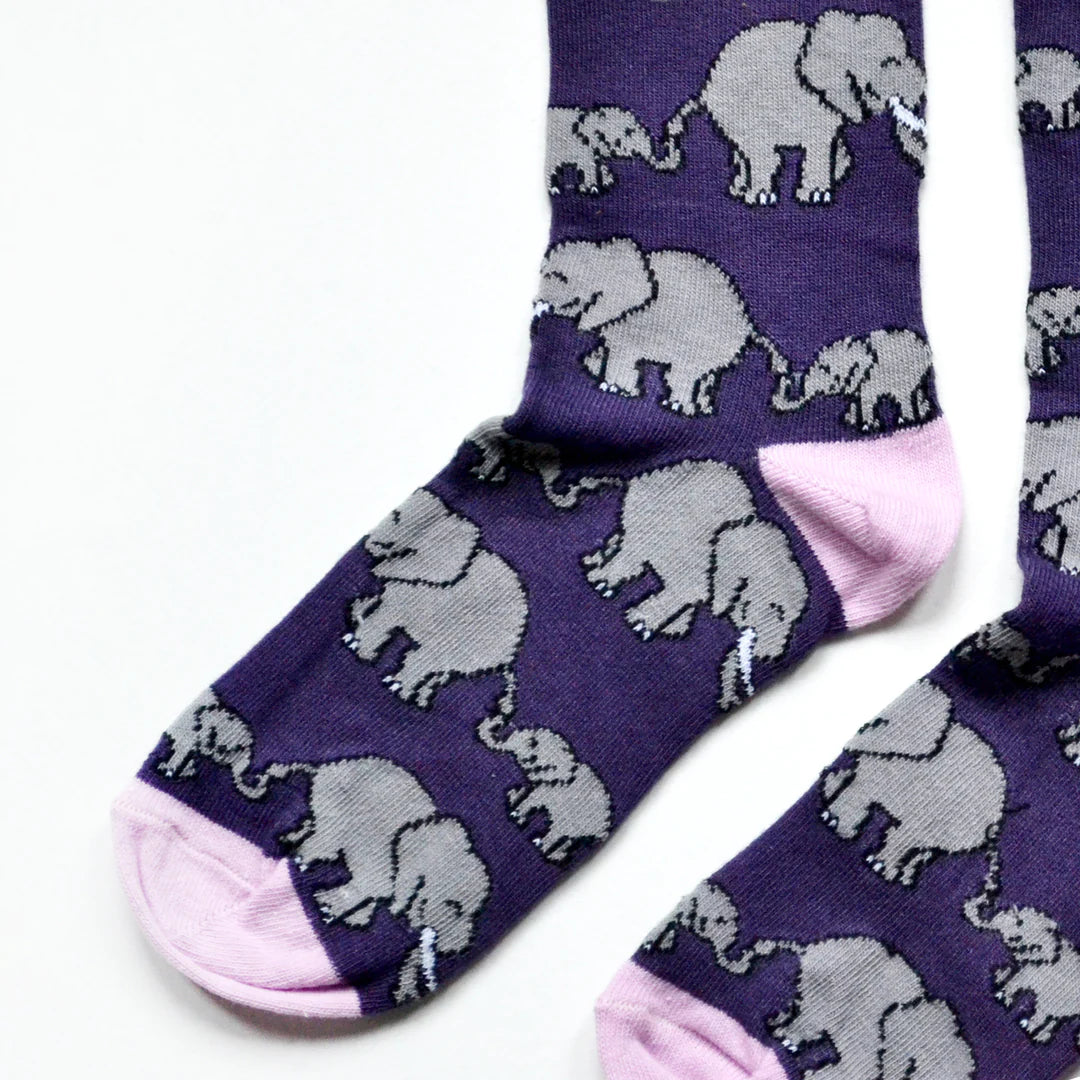 Bare Kind Bamboo Socks - Elephants