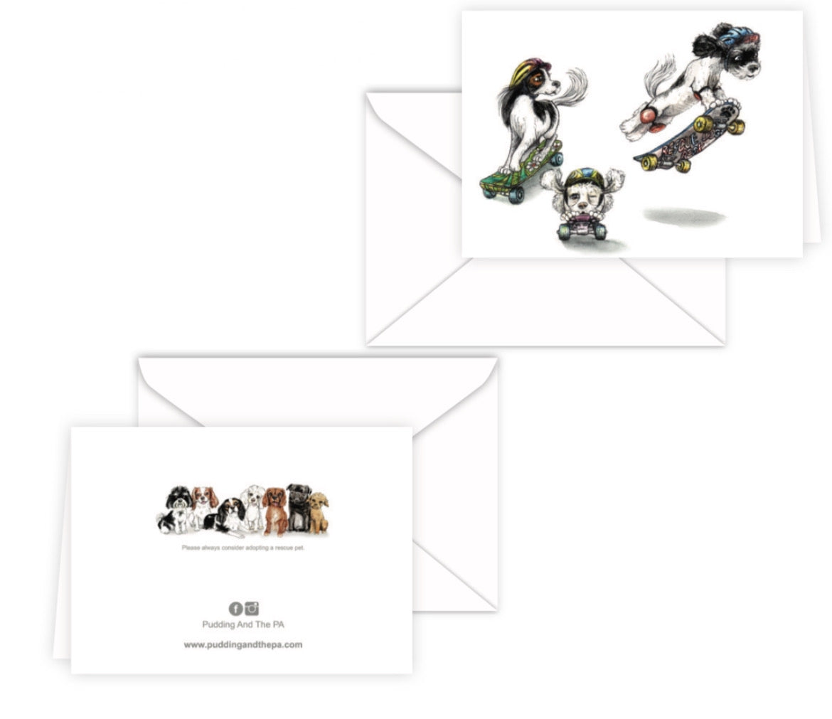Time To Skateboard A5 Greeting Card