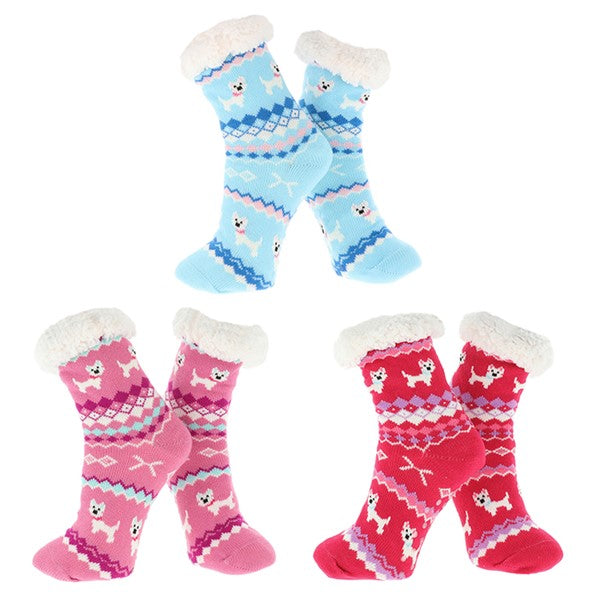 Nuzzles Ladies Cosy Socks - Dog Print