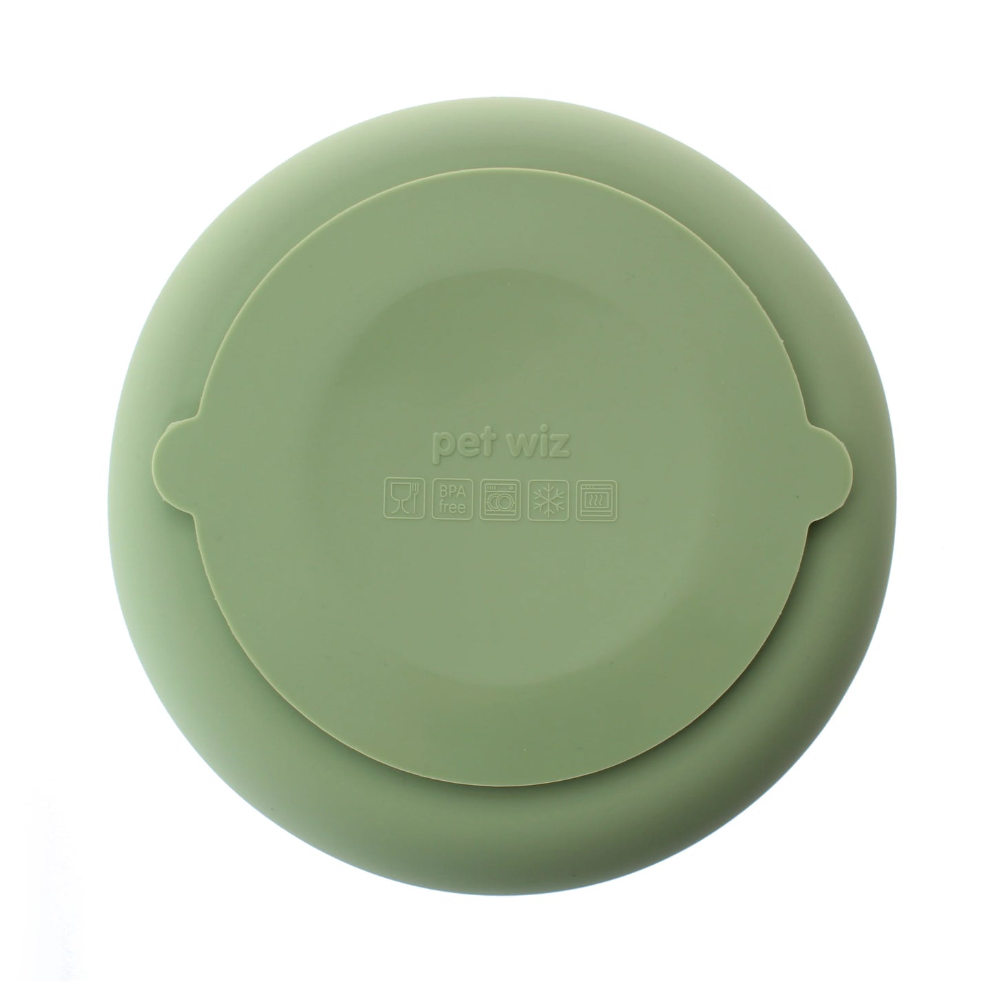 Pet Wiz Silicone Slow Feeder Bowl With Suction Base - Slate Grey
