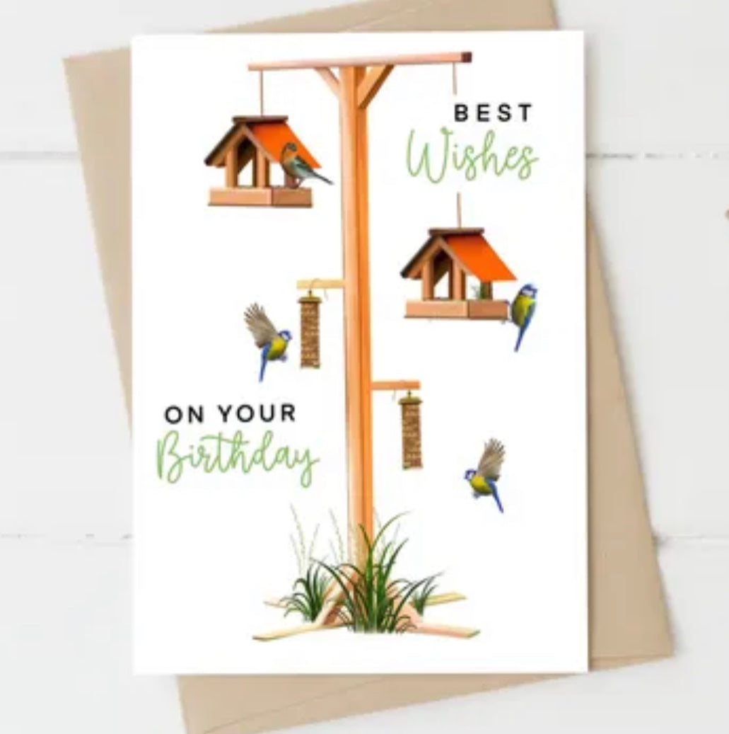 Bird Feeder A6 Card