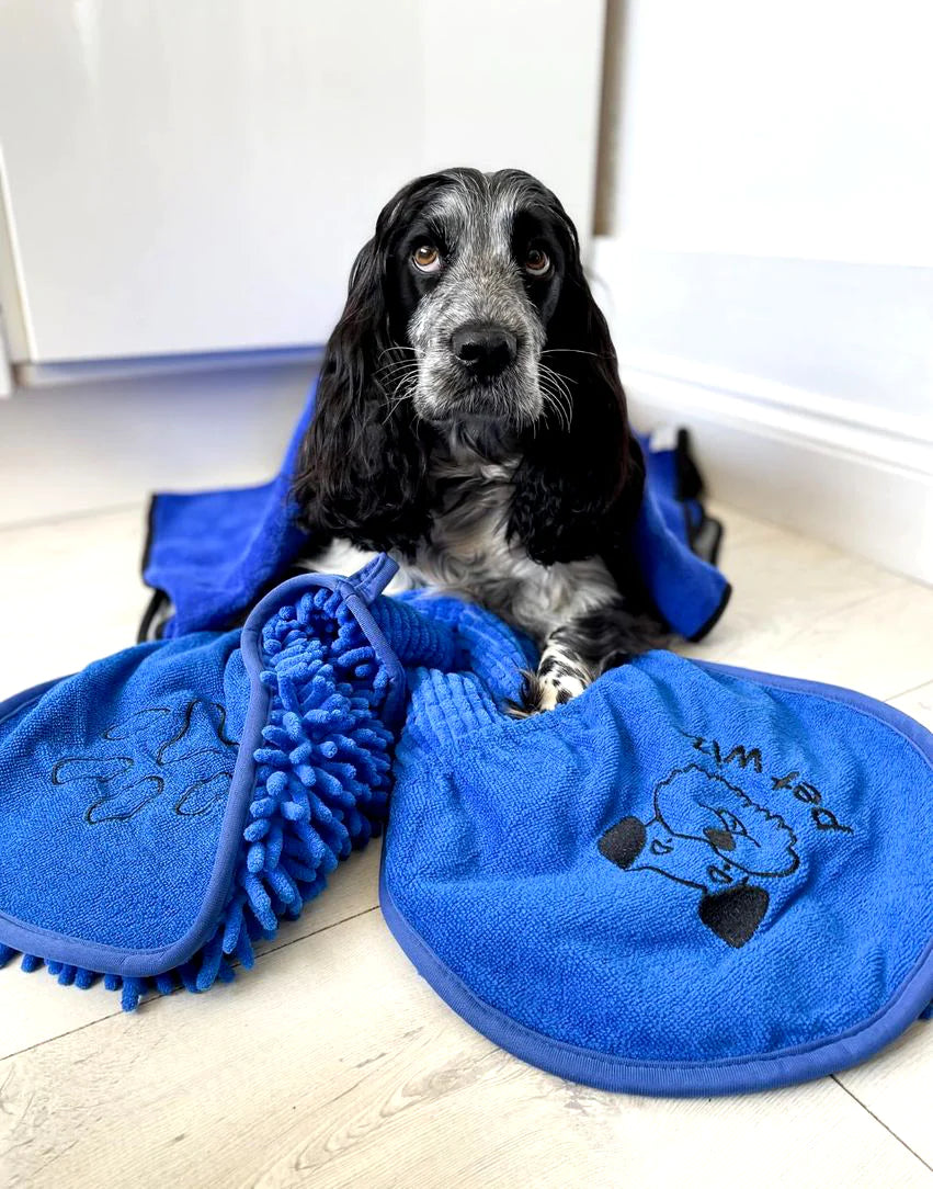 Pet Wiz Quick Drying Microfibre Noodle Towel - Blue