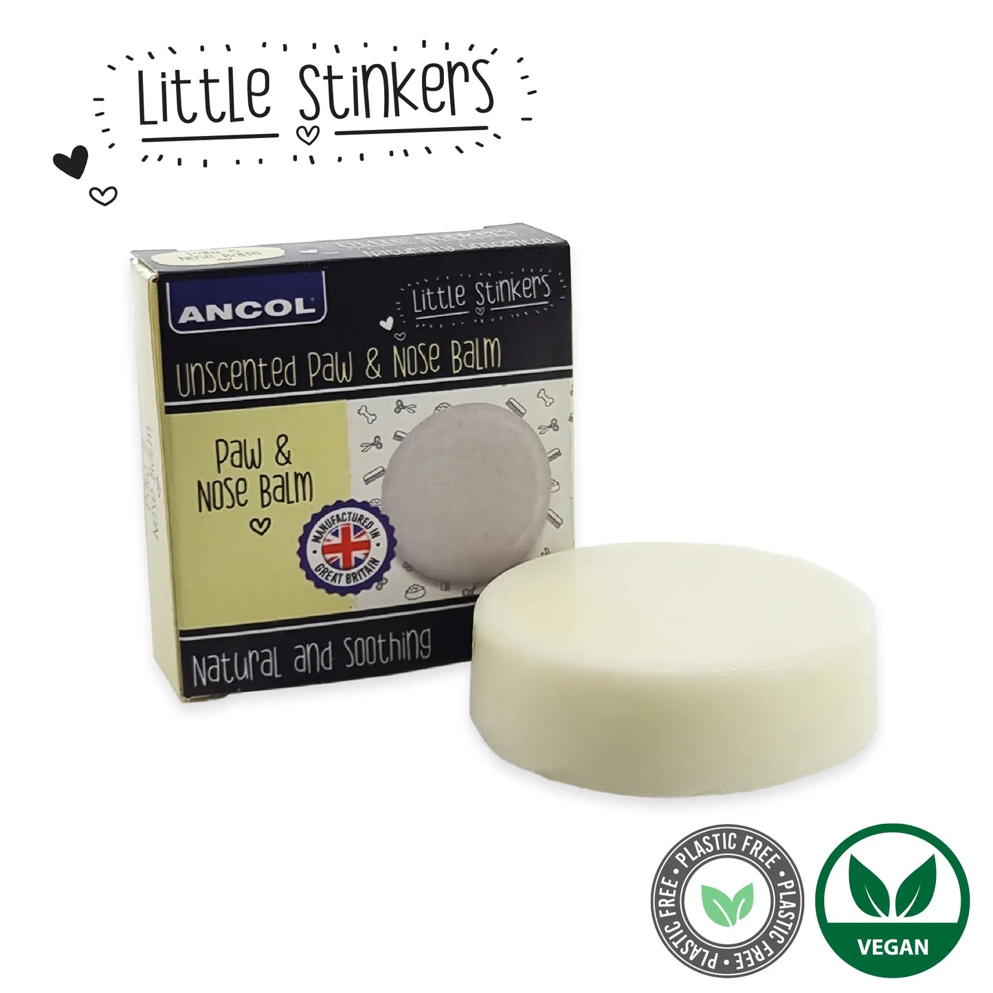 Ancol Little Stinkers Natural Vegan Paw And Nose Balm Bar