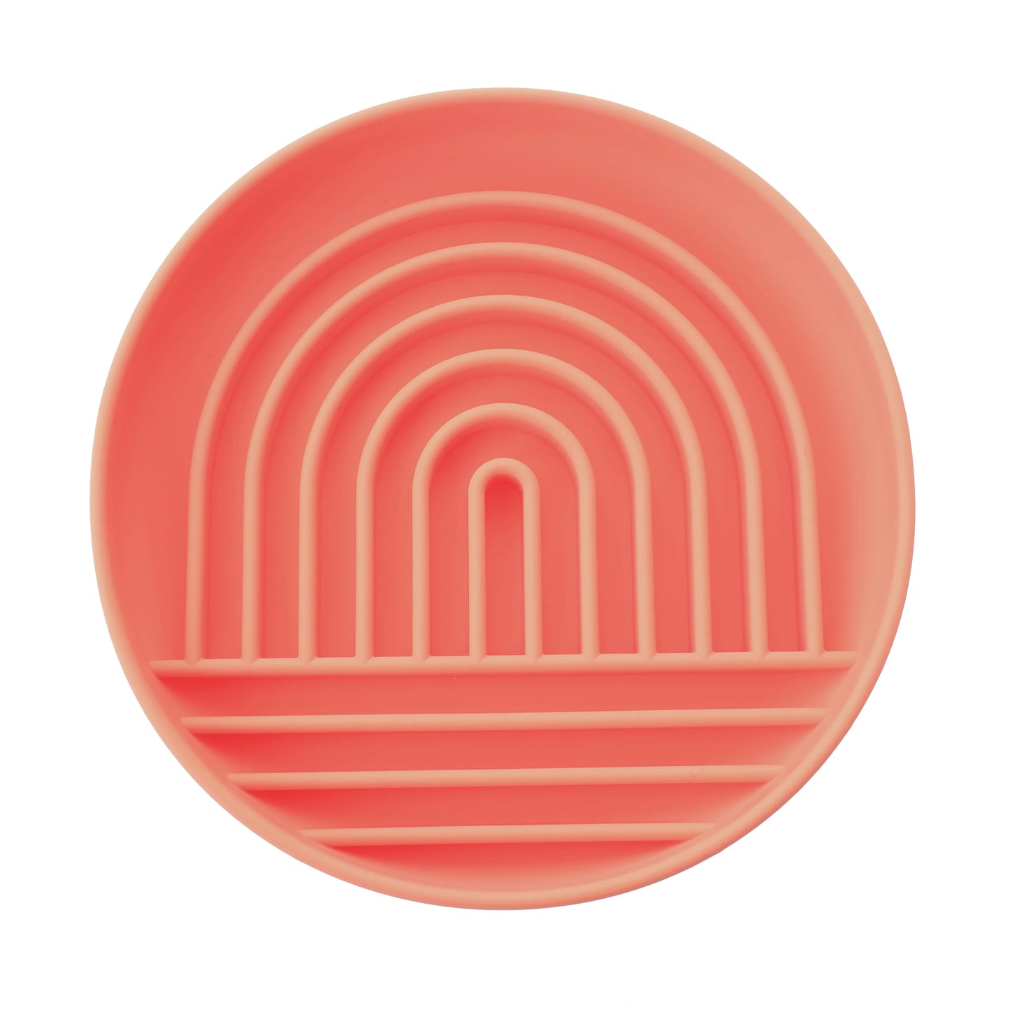 Pet Wiz Silicone Slow Feeder Bowl With Suction Base - Peach