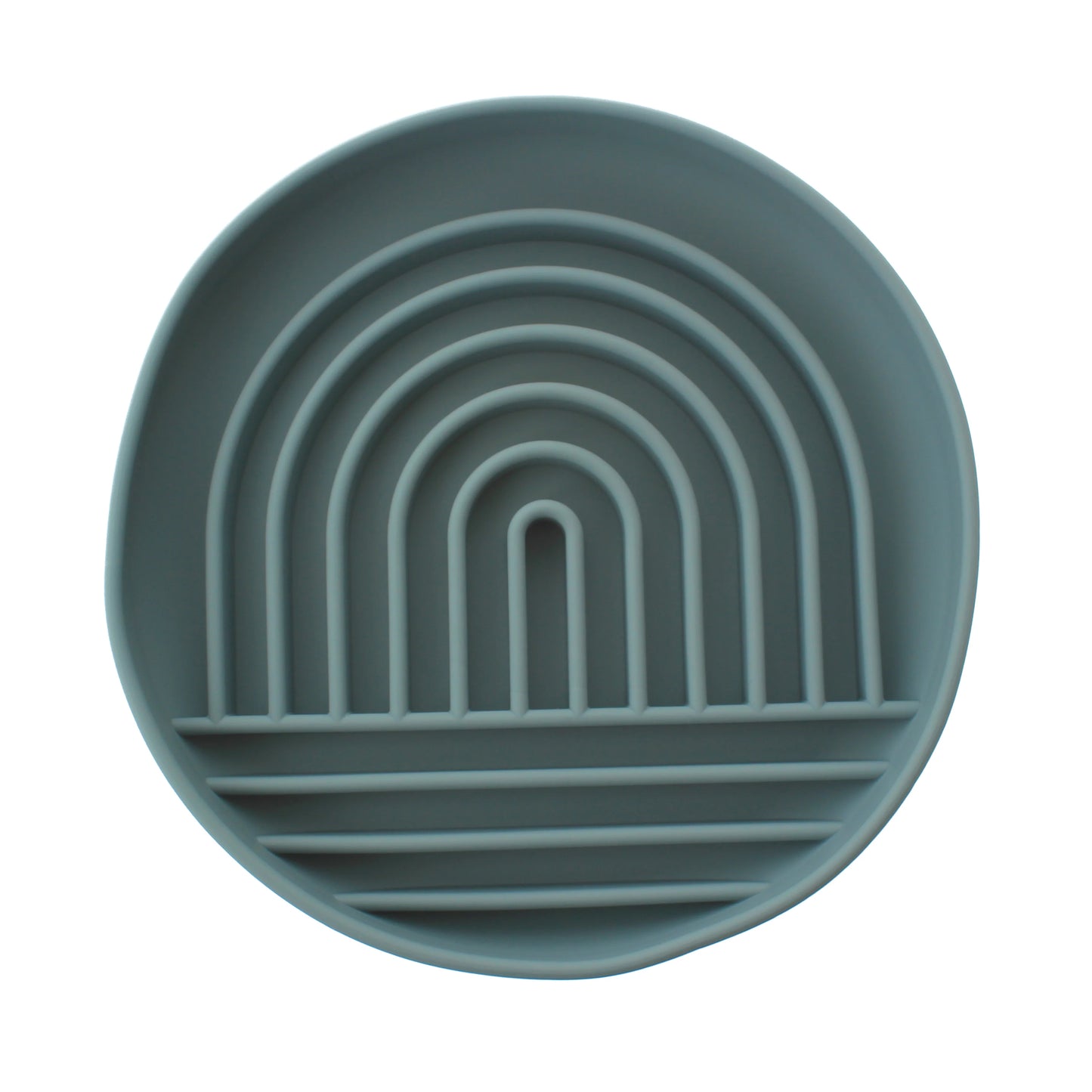 Pet Wiz Silicone Slow Feeder Bowl With Suction Base - Slate Grey