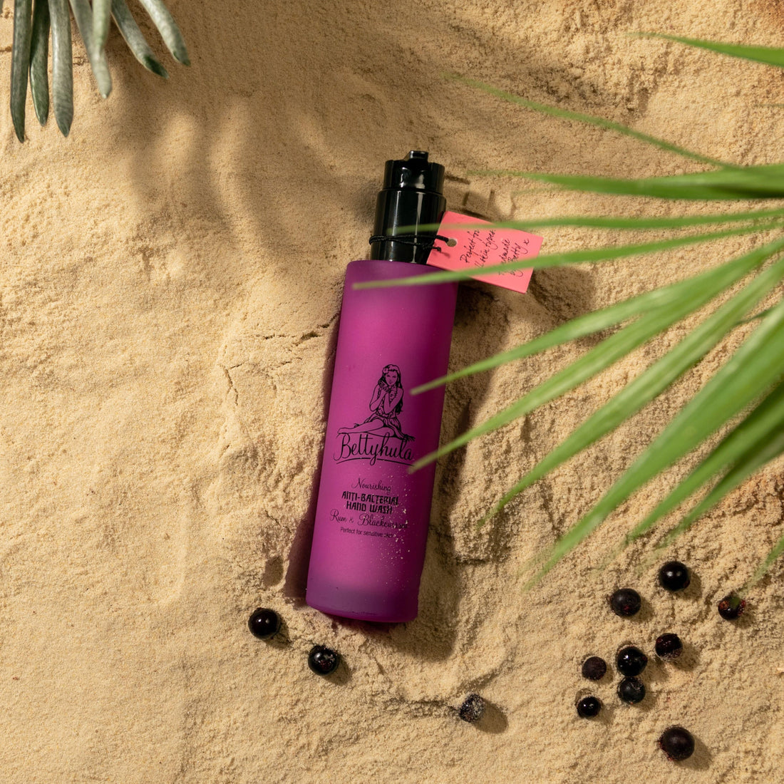 Betty Hula Nourishing Anti-bacterial Hand Cream Bottle - Rum And Blackcurrant