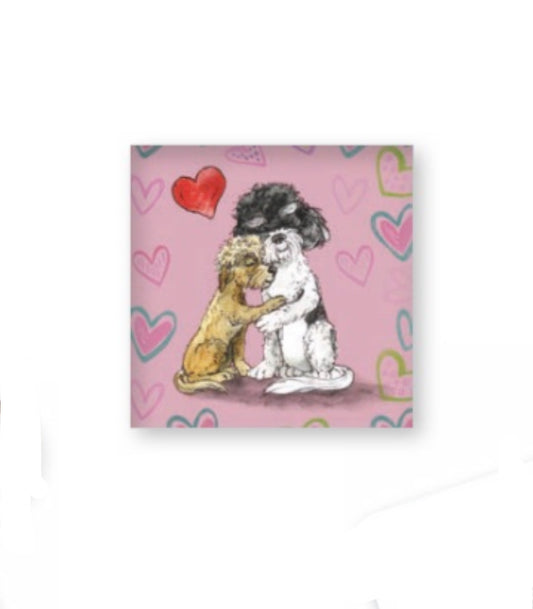 Cuddles Fridge Magnet - Pink