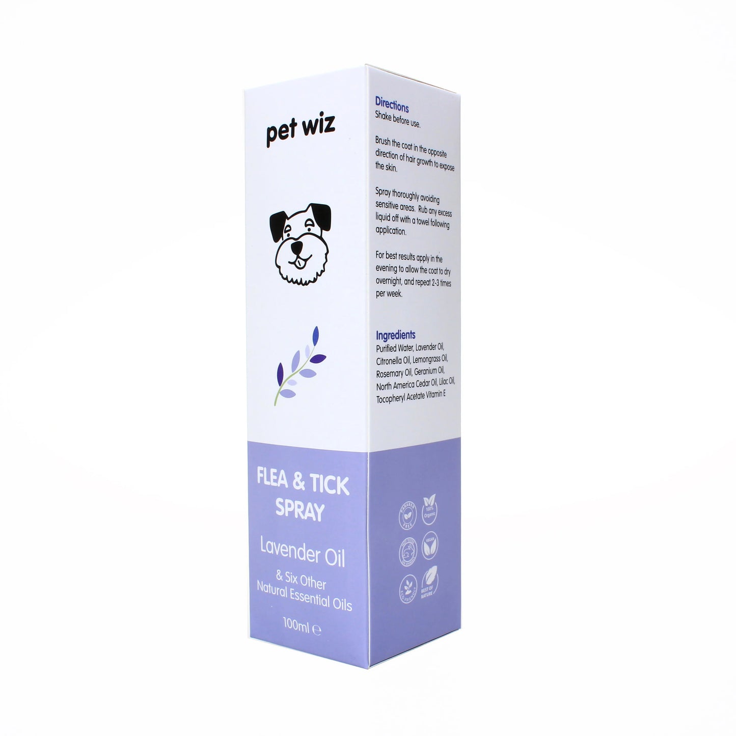 Pet Wiz Flea And Tick Spray For Dogs And Cats