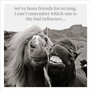 Bad Influence Greetings Card