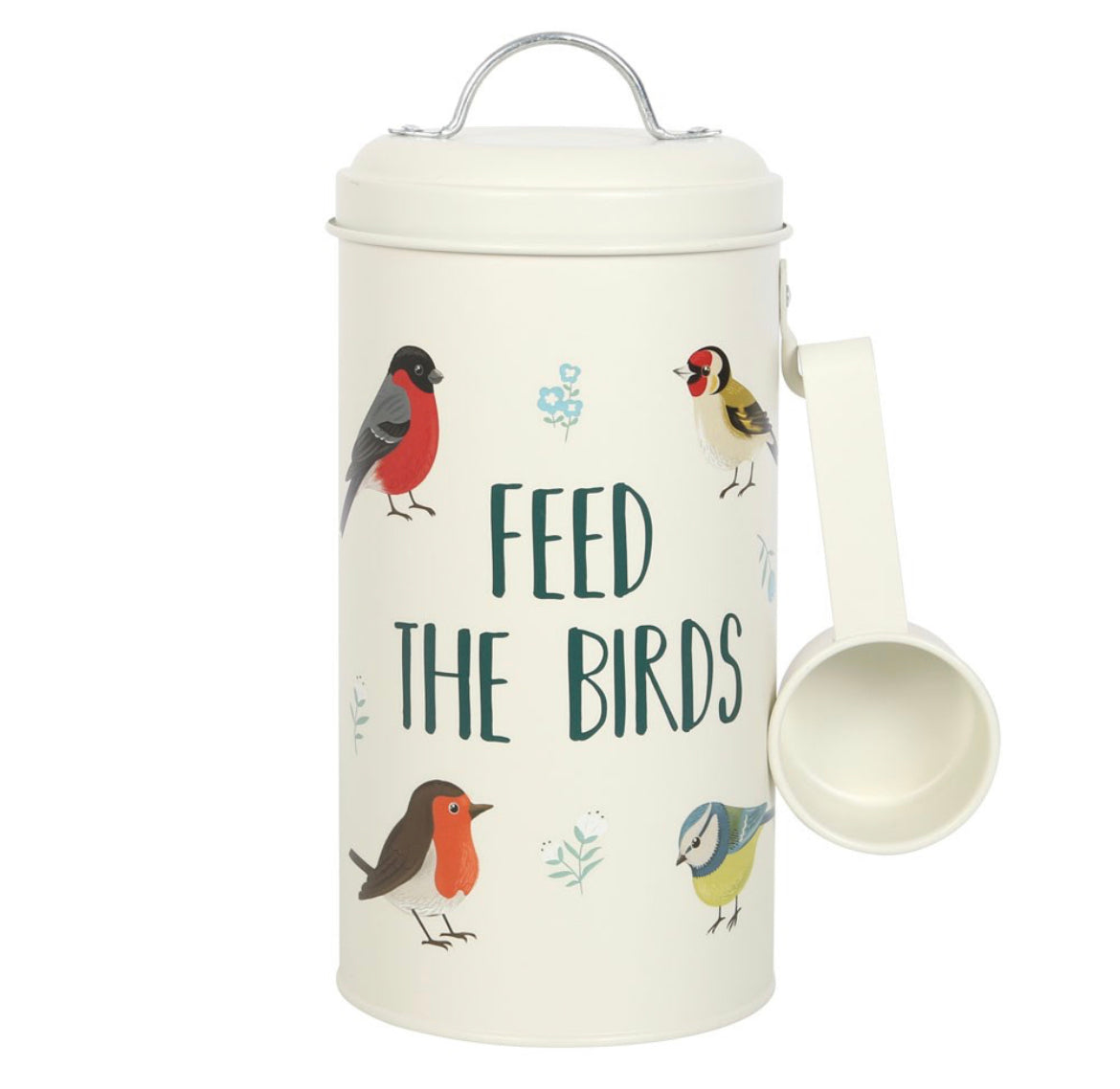 Feed The Birds Bird Seed Tin And Scoop