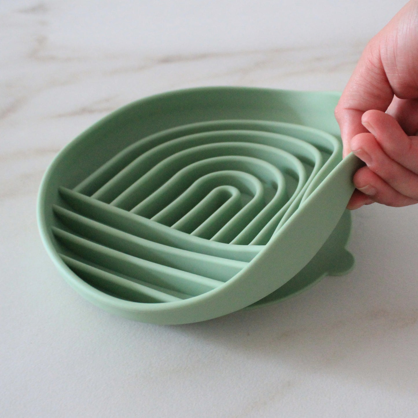 Pet Wiz Silicone Slow Feeder Bowl With Suction Base - Slate Grey