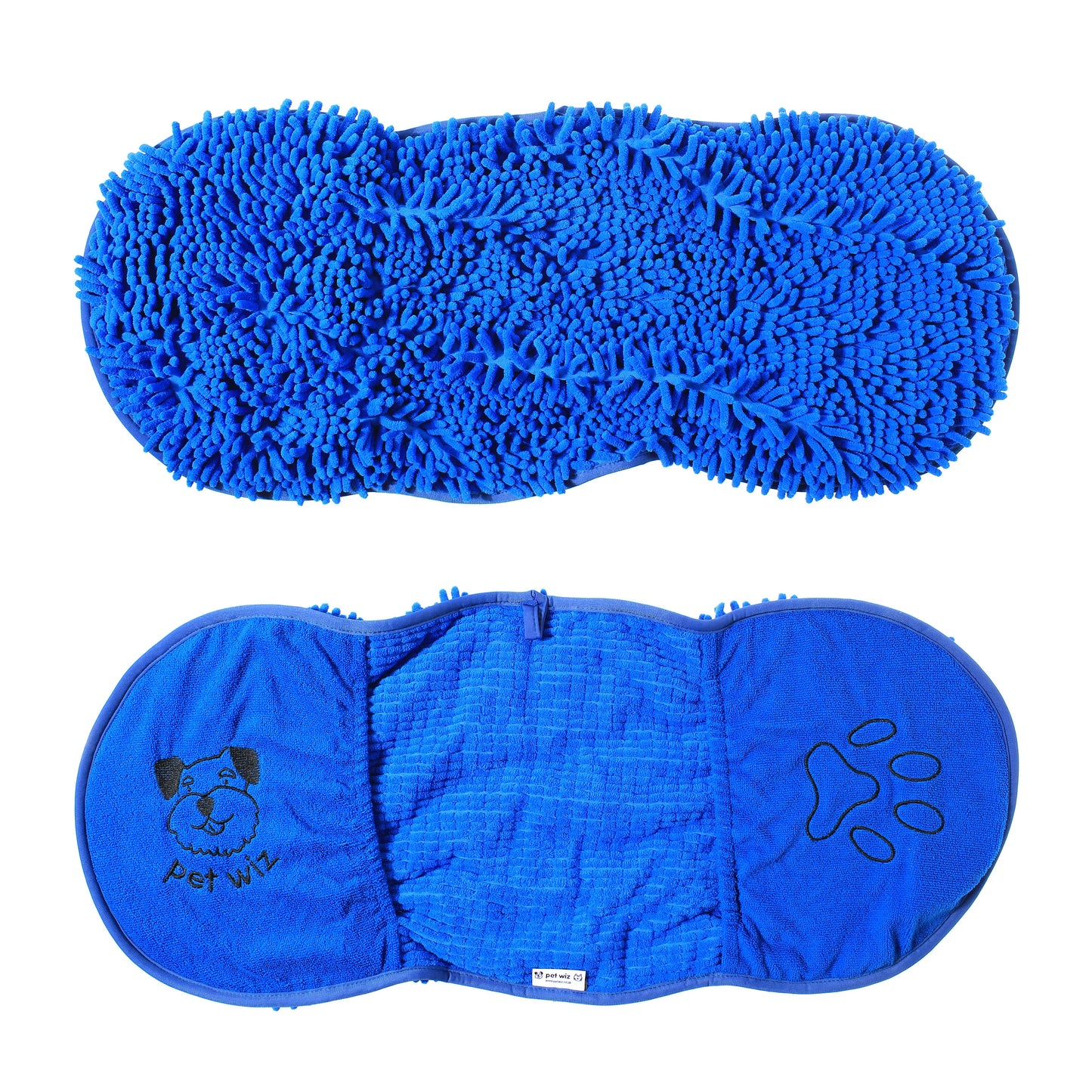 Pet Wiz Quick Drying Microfibre Noodle Towel - Blue