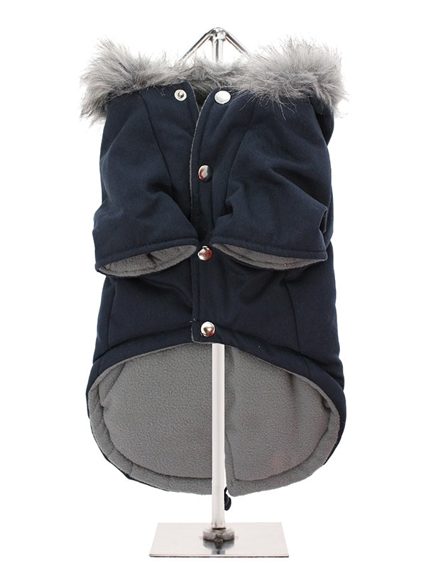 Black Fishtail dog Parka Coat