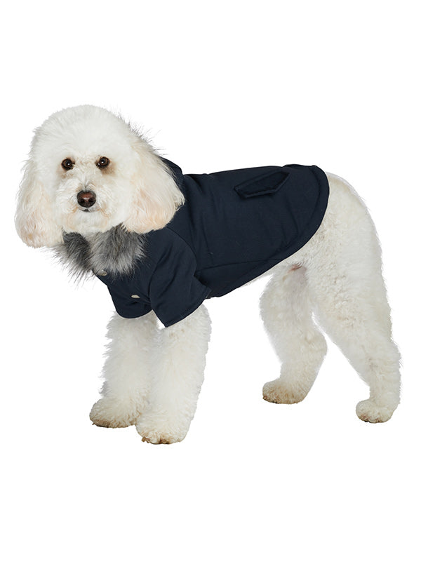 Black Fishtail dog Parka Coat