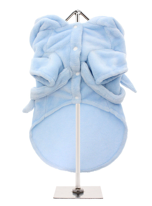 Blue Plush Dog Bathrobe