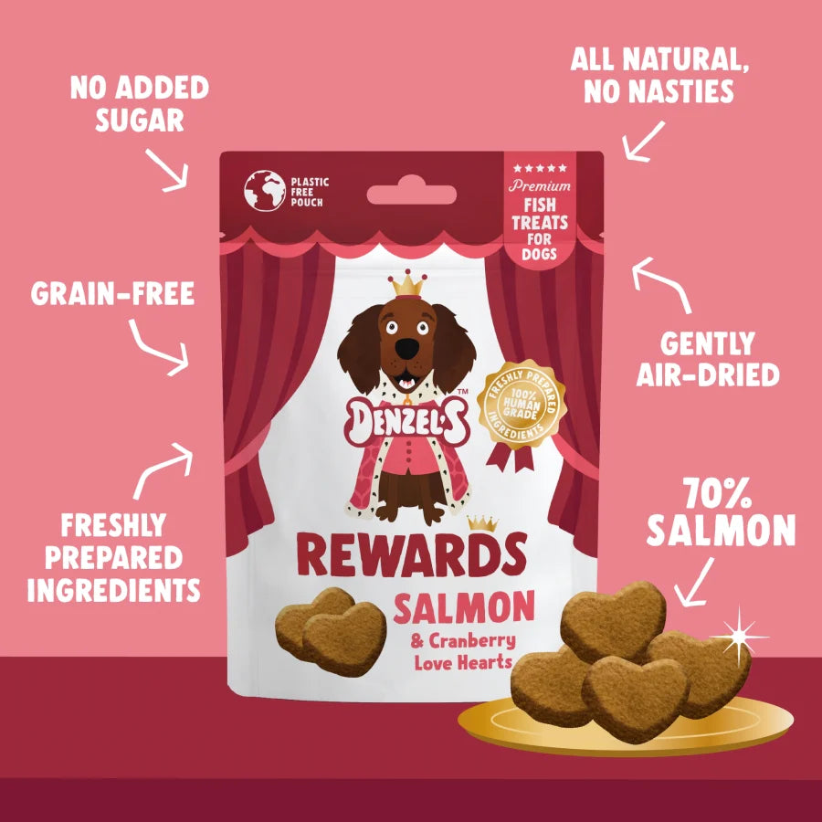 Denzel’s Salmon And Cranberry Love Heart Rewards