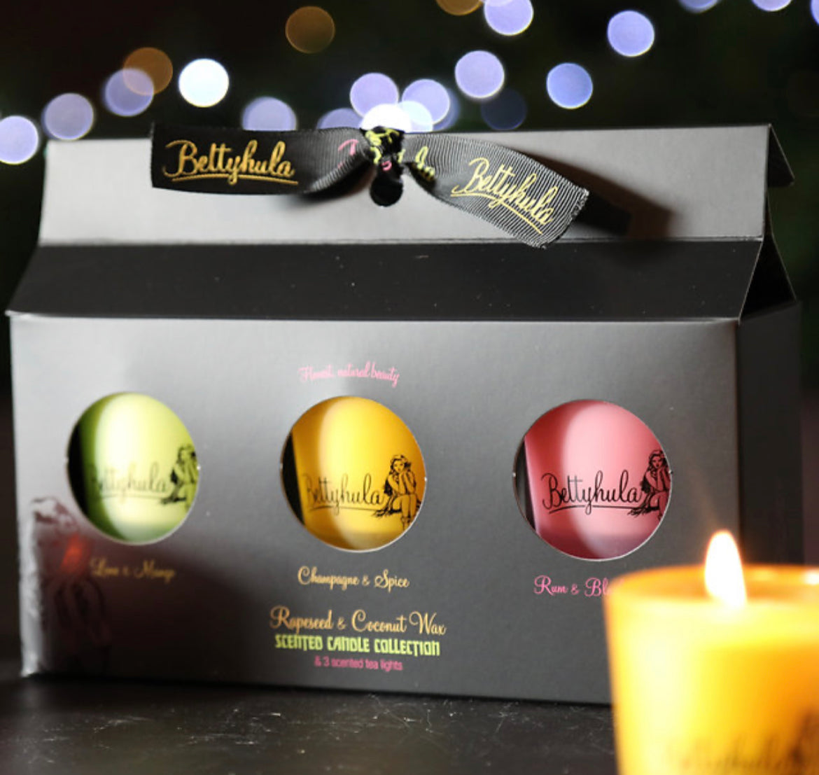 Betty Hula Votive Candle Trio Gift Set