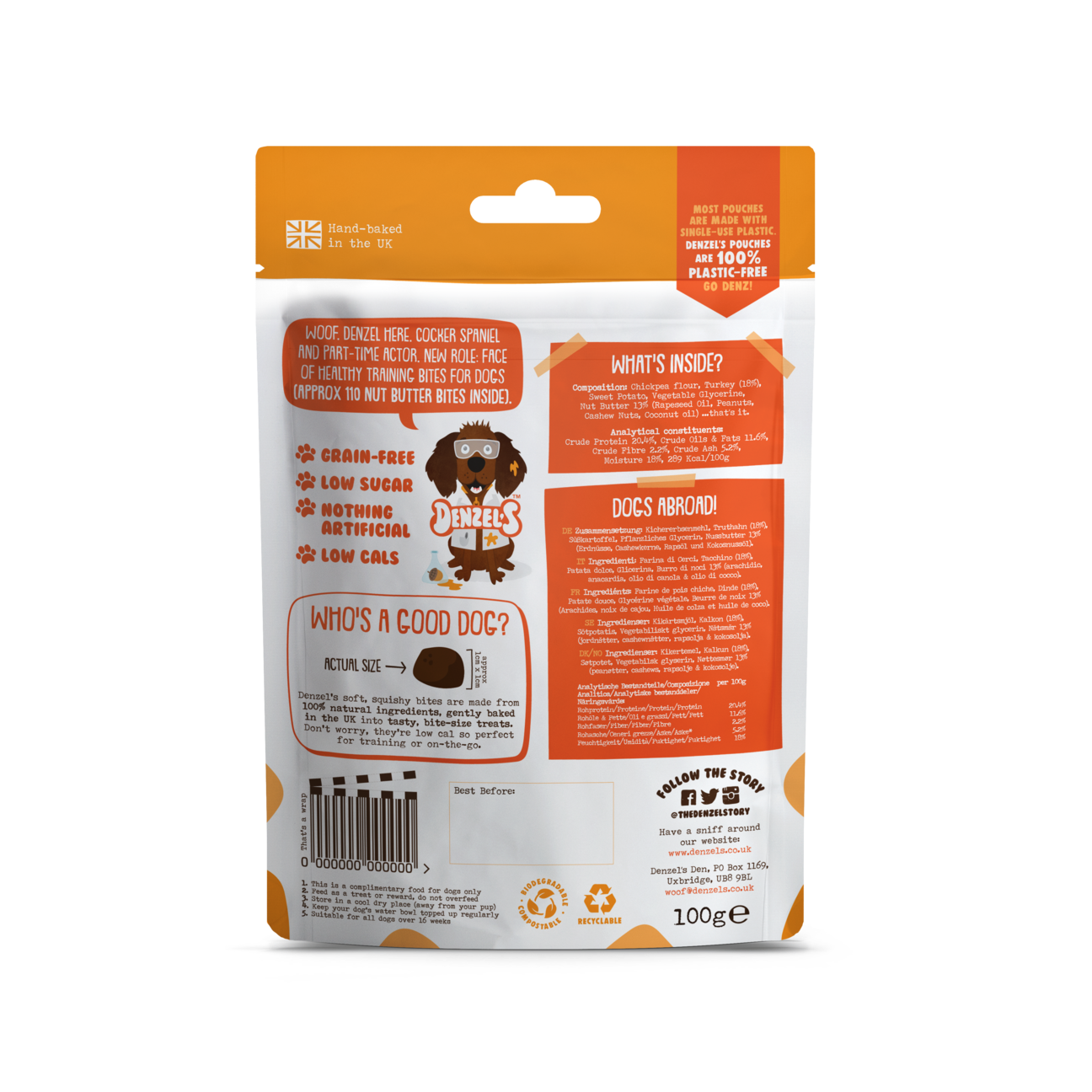 Denzel's Nut Butter Bites - Soft 'n' Squishy Low Cal Training Treats