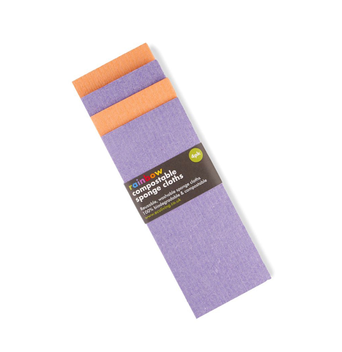 EcoLiving Compostable Sponge Cleaning Cloths - Rainbow Bright