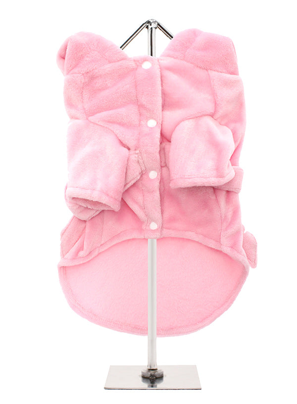 Pink Plush Dog Bathrobe