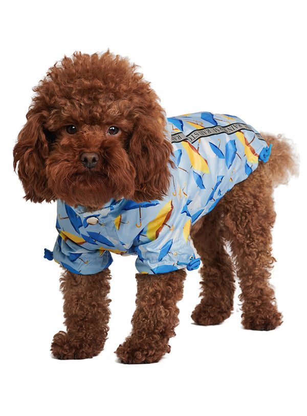 Umbrella Print Rainstorm Rain Coat