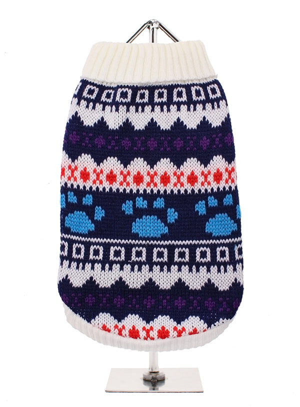 White Fairisle Dog Jumper