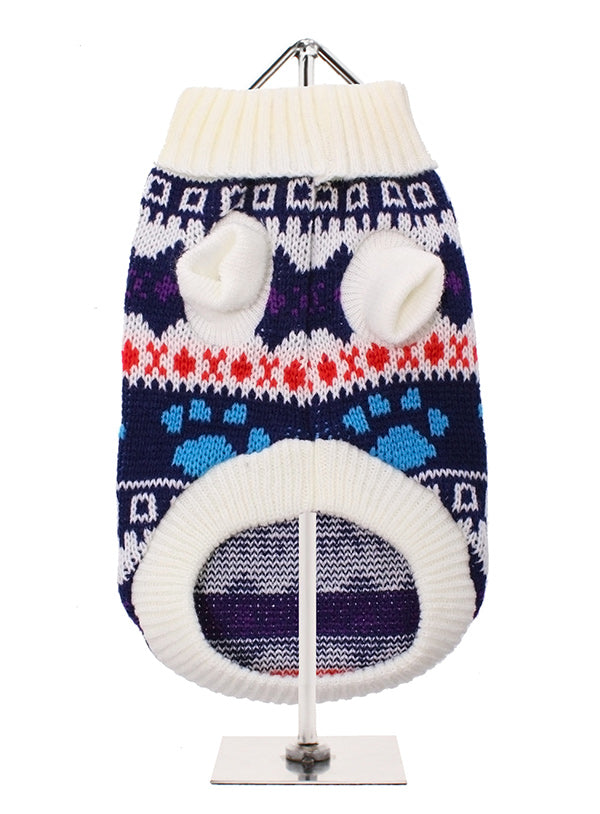 White Fairisle Dog Jumper