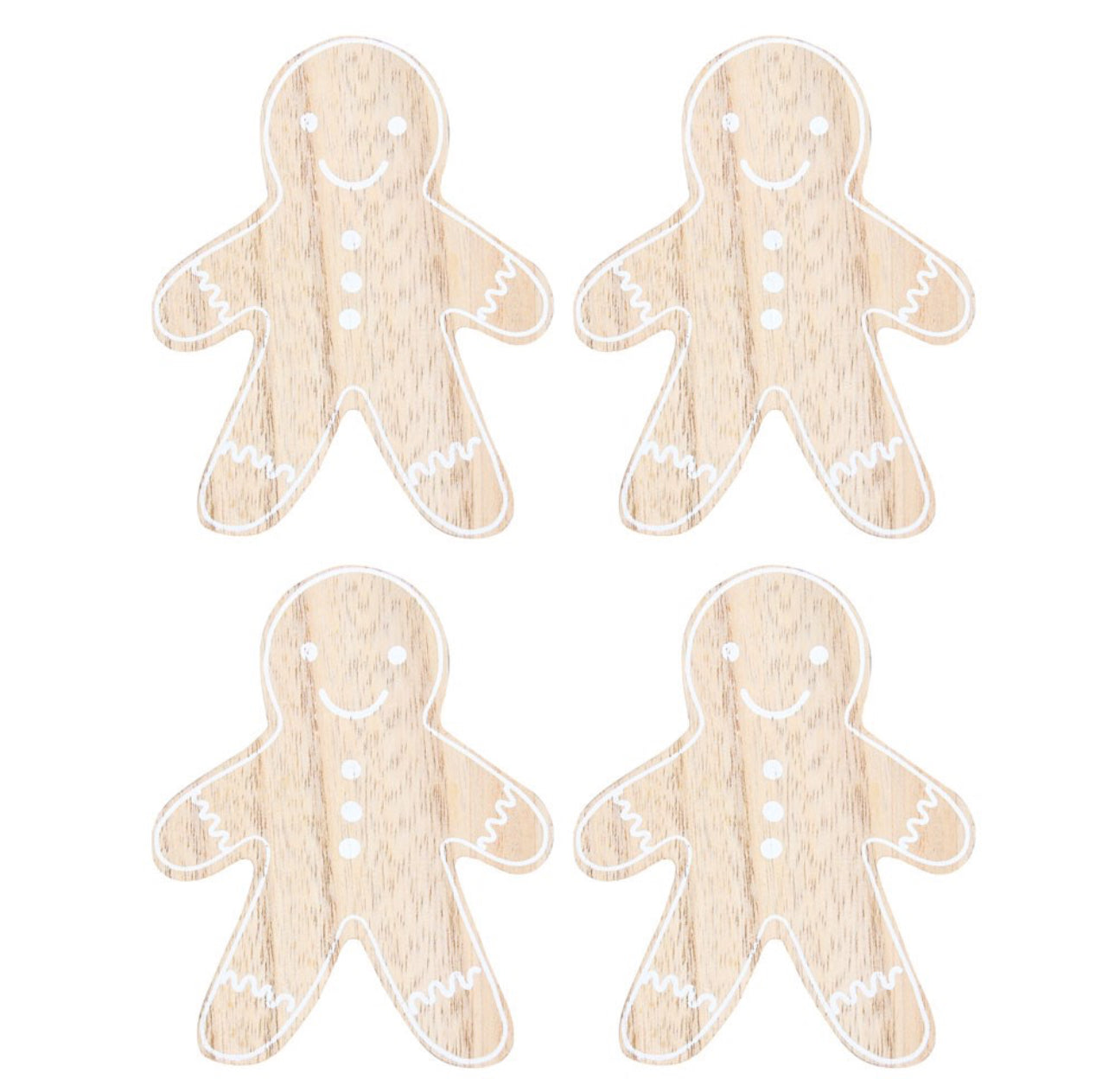 Gingerbread Man Coaster Set