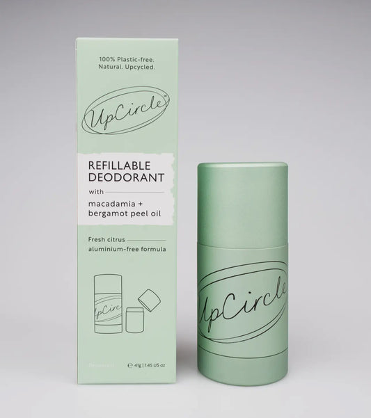 Upcircle Plastic Free Refillable Deodorant with Macadamia + Bergamot