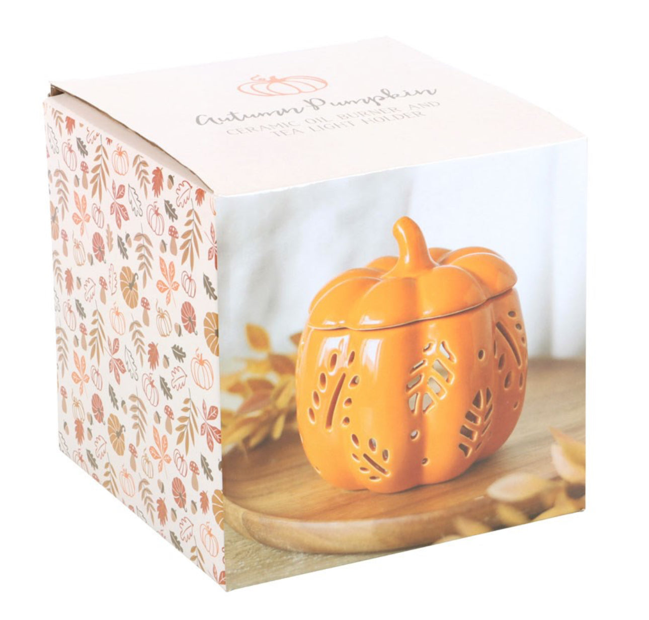 Orange Autumn Leaves Pumpkin Oil Burner