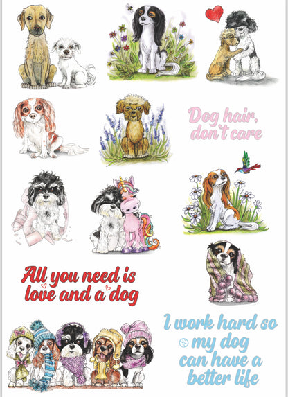 Illustrated Sticker Sheets - Print At Home