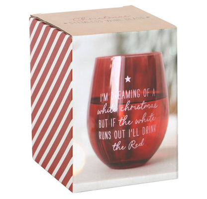 Dreaming Of A White Christmas Stemless Glass